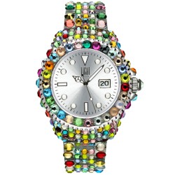 OROLOGIO DA POLSO LIGHT TIME Mod. MEDITERRANEO - Full Strass / Silver