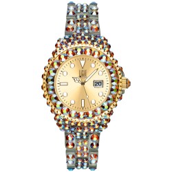 OROLOGIO DA POLSO LIGHT TIME Mod. MEDITERRANEO - Full Strass / Gold