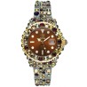 OROLOGIO DA POLSO LIGHT TIME Mod. MEDITERRANEO - Full Strass / Brown