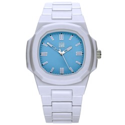 OROLOGIO DA POLSO LIGHT TIME Mod. VELVET NAUTILUS - Light Blue