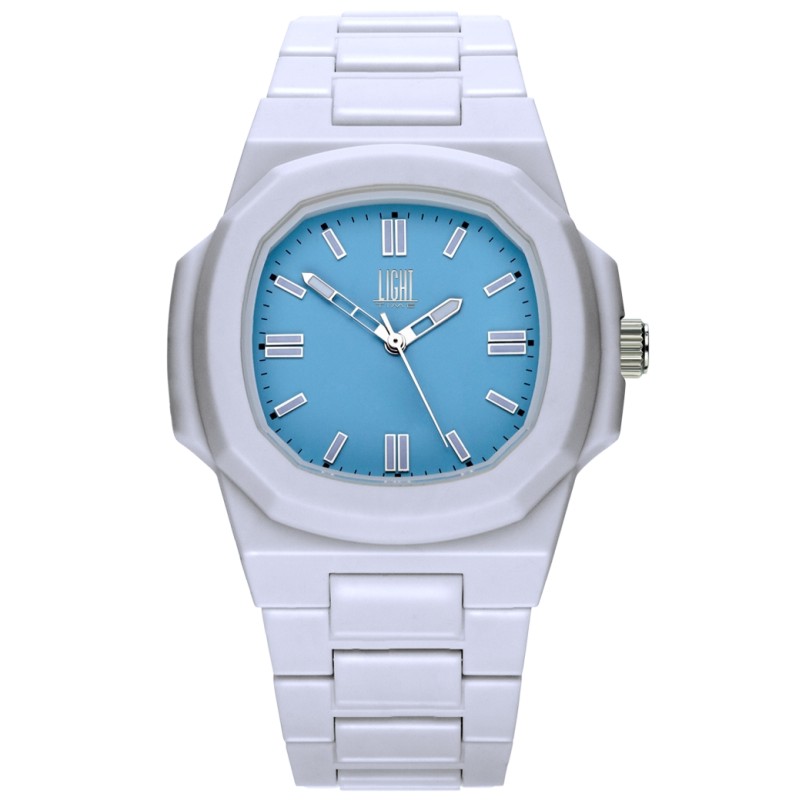 OROLOGIO DA POLSO LIGHT TIME Mod. VELVET NAUTILUS - Light Blue