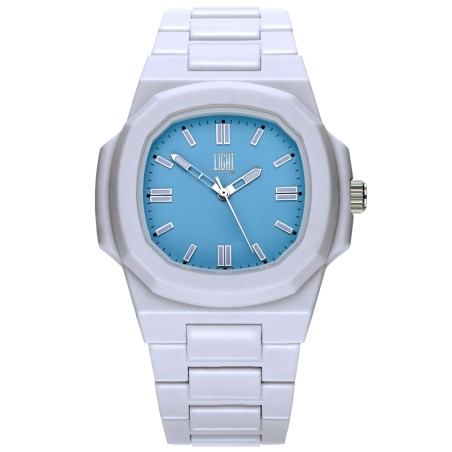 OROLOGIO DA POLSO LIGHT TIME Mod. VELVET NAUTILUS - Light Blue