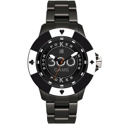 OROLOGIO DA POLSO LIGHT TIME Mod. POKER - Black - White