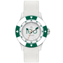 LIGHT TIME Mod. POKER - White / Green OROLOGIO DA POLSO