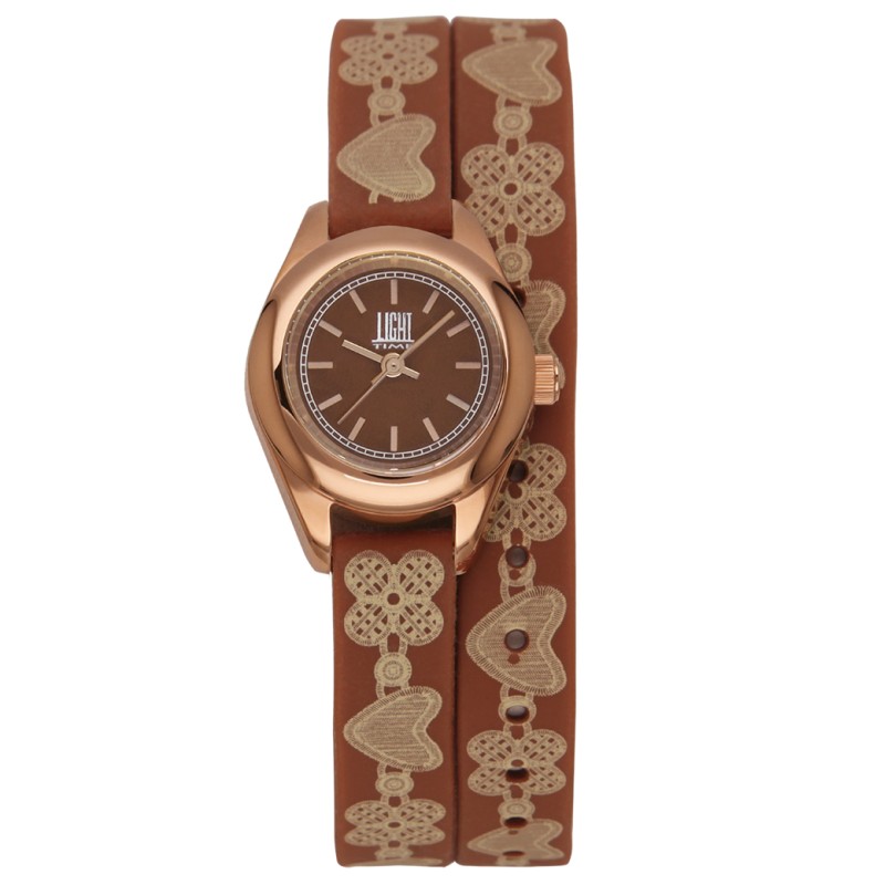 LIGHT TIME Mod. ROCOCO - Brown OROLOGIO DA POLSO