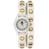 LIGHT TIME Mod. PUNK - White / Gold OROLOGIO DA POLSO