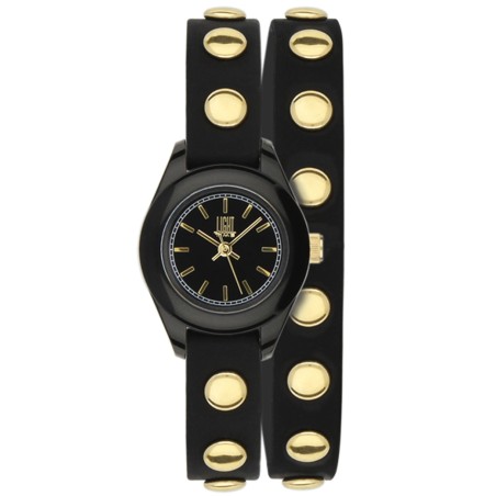 LIGHT TIME Mod. PUNK - Black / Gold OROLOGIO DA POLSO