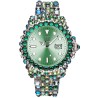 LIGHT TIME Mod. MEDITERRANEO - Full Strass / Green OROLOGIO DA POLSO