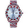 LIGHT TIME Mod. MEDITERRANEO - Full Strass / Light Blue OROLOGIO DA POLSO