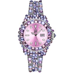 LIGHT TIME Mod. MEDITERRANEO - Full Strass / Pink OROLOGIO DA POLSO