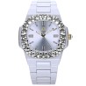 LIGHT TIME Mod. VELVET NAUTILUS - White Clear Strass OROLOGIO DA POLSO