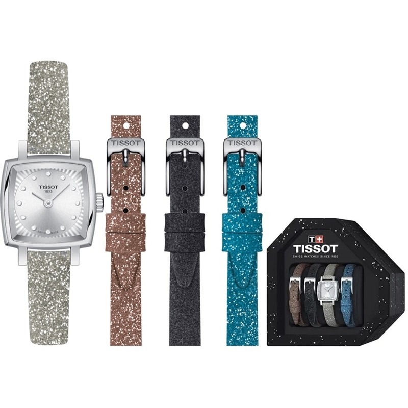 OROLOGIO DA POLSO TISSOT Mod. LOVELY W-Diamonds Special pack + 3 extra straps