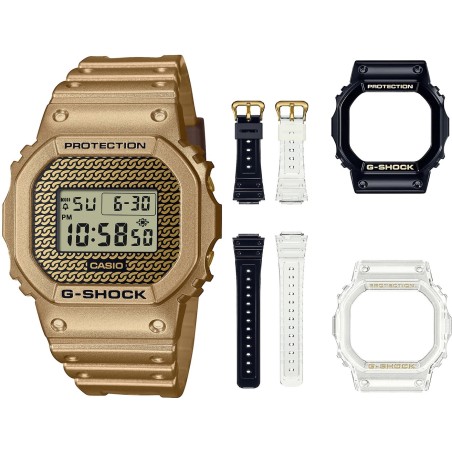 OROLOGIO DA POLSO CASIO G-SHOCK Mod. THE ORIGIN - GOLD CHAIN Limited Edt. Special Pack + 2 Extra straps + 2 Extra Bezels ***SPEC