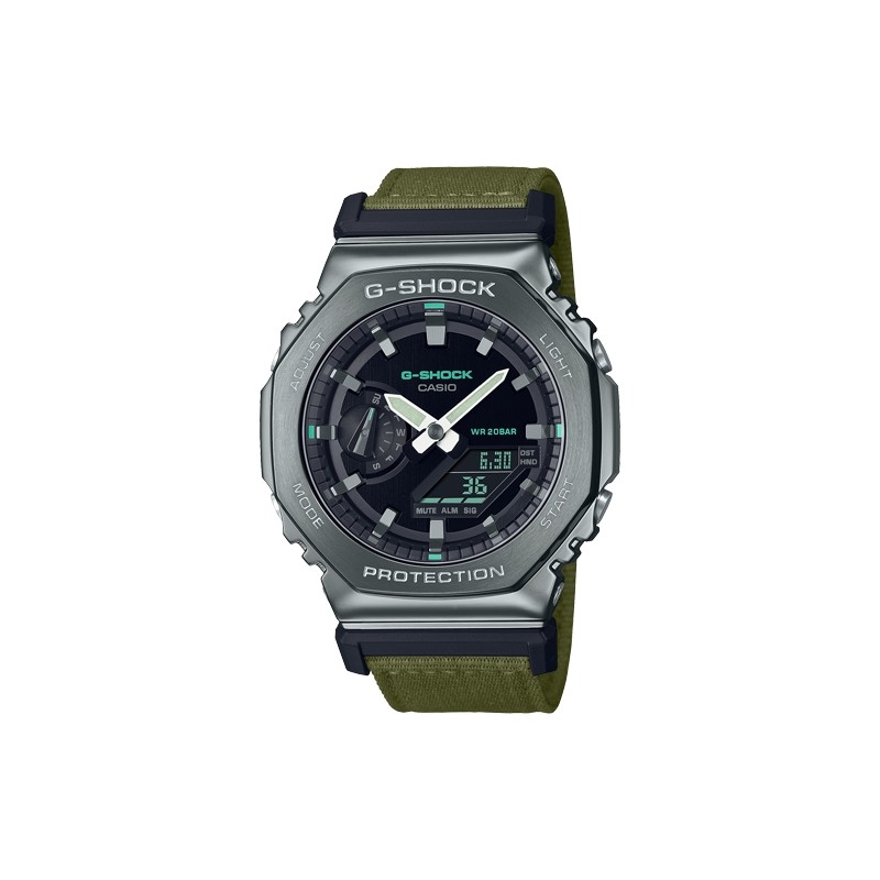 OROLOGIO DA POLSO CASIO G-SHOCK Mod. OAK  METAL COVERED - UTILITY SERIE KHAKI GREEN