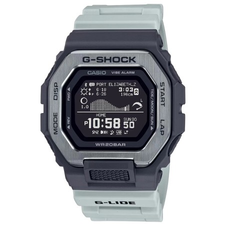 OROLOGIO DA POLSO CASIO G-SHOCK Mod. G-LIDE GRAY - Surf Tide Graph