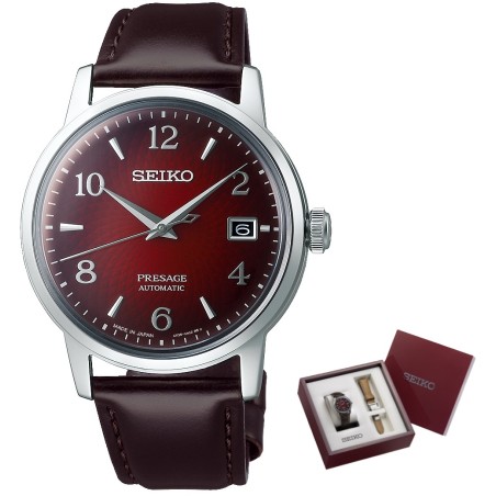 SEIKO PRESAGE Mod. AUTOMATIC COCKTAIL COLLECTION - NEGRONI Spec. pack. 2 Straps OROLOGIO DA POLSO