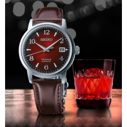 SEIKO PRESAGE Mod. AUTOMATIC COCKTAIL COLLECTION - NEGRONI Spec. pack. 2 Straps OROLOGIO DA POLSO